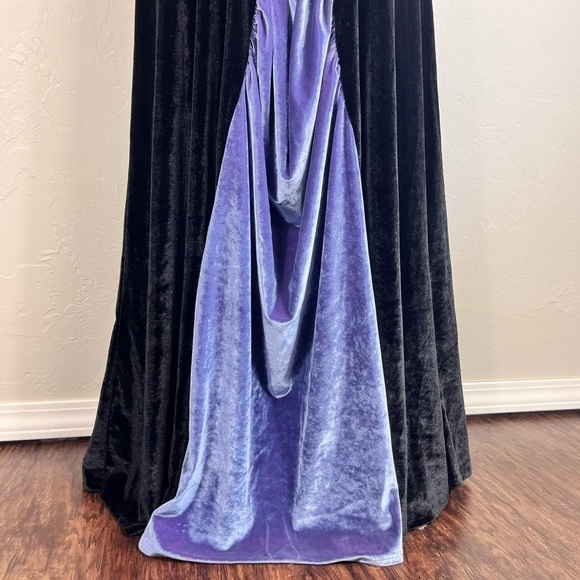 Vintage Goth Steampunk Cykxtees Velvet Cosplay Princess Renaissance Maxi Dress - Picture 5 of 16